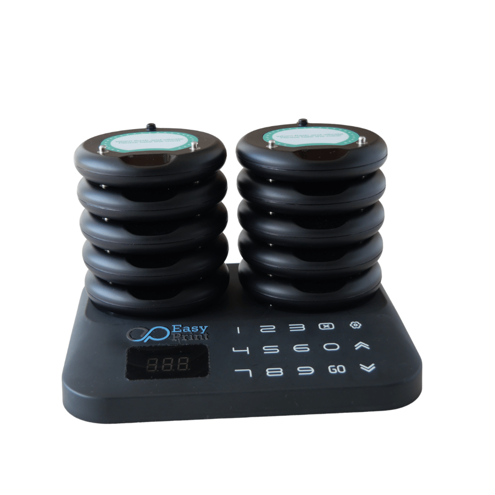 เครื่องเรียกคิวไร้สาย EASYPRINT QS-200 จำนวน 10 เพจเจอร์ สีดำ